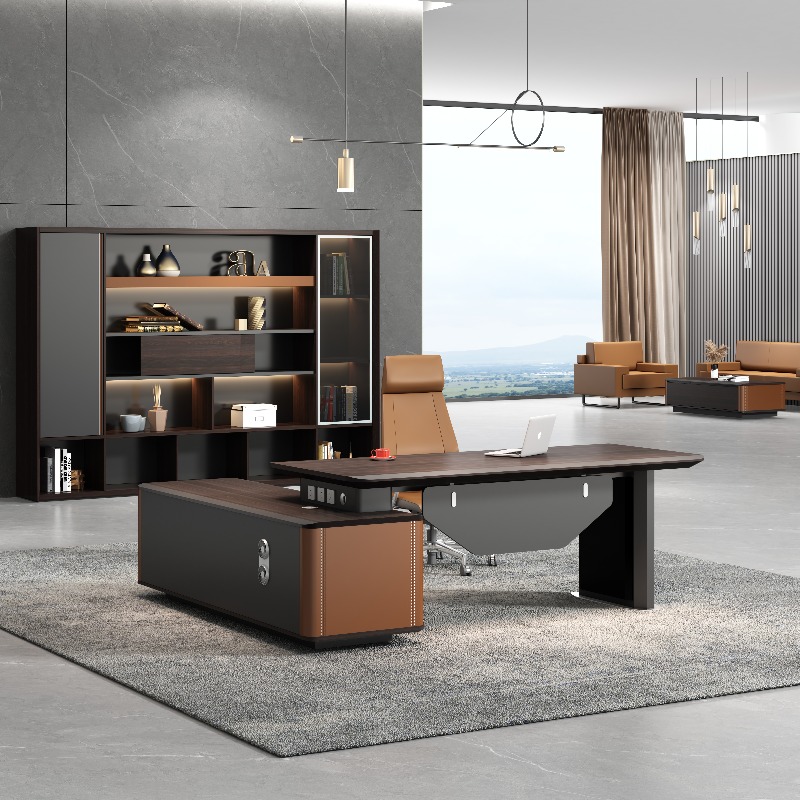 Office Furniture Manufacturers - 中国メーカー製大型デザイン現代風L字型エグゼクティブデスク