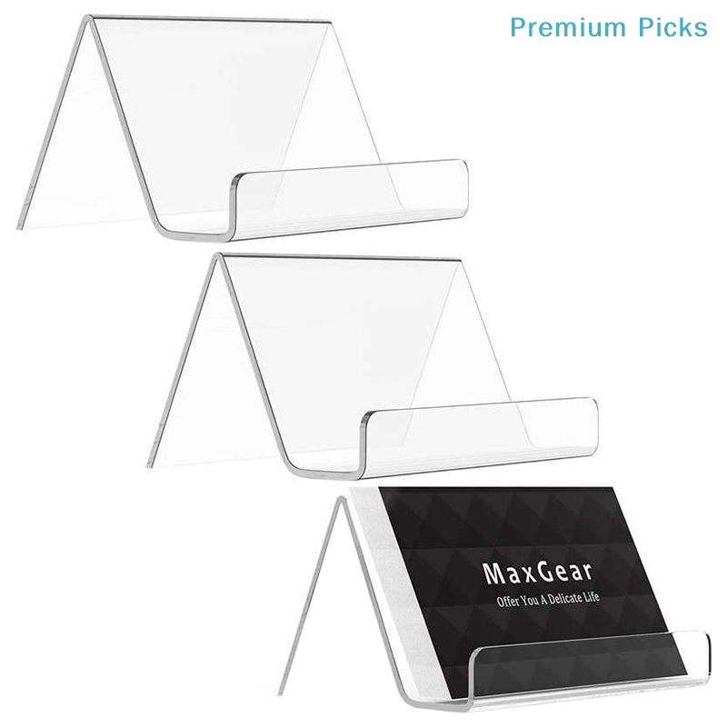 Office Furniture Desk - ポータブル透明アクリル製デスクトップ名刺ホルダー テーブルデスクシェルフボックス 収納ディスプレイスタンド レストラン オフィス用品