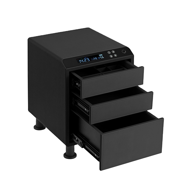 Office Furniture Manufacturers - 佛山メーカー製 指紋認証セキュリティセーフボックス 自立型 3-4層 ベッドサイド引き出し式セーフ