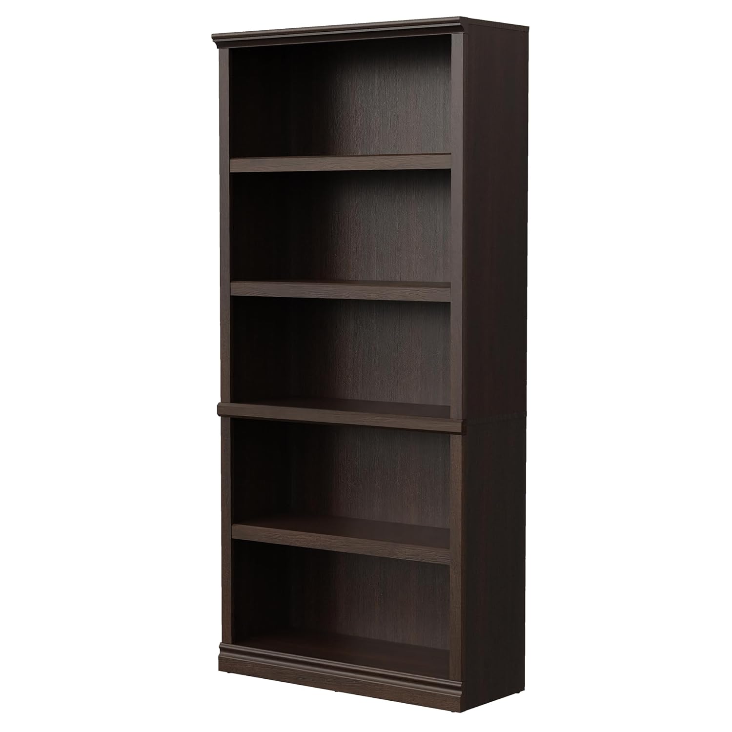 Bookshelf 5 Tier - 70インチの高さ、5段のオープンウッドブックシェルフ、床置き収納、ファームハウス風、図書館、オフィス、寝室、子供部屋、カスタマイズ可能