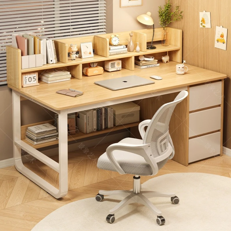 Office Furniture Manufacturers - しっかりとしたデスク、シンプルな本棚付き学習デスク、多目的オフィスコンピューターテーブルと椅子の工場