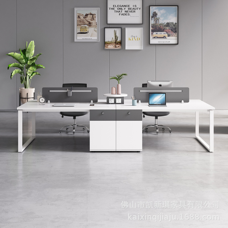 4人用ワークプレイススタッフデスク、シングルカード従業員用、 - Office Furniture Manufacturers のレビューと価格