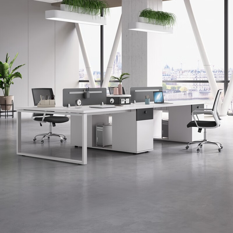 4人用ワークプレイススタッフデスク、シングルカード従業員用、 - Office Furniture Manufacturers のレビューと価格
