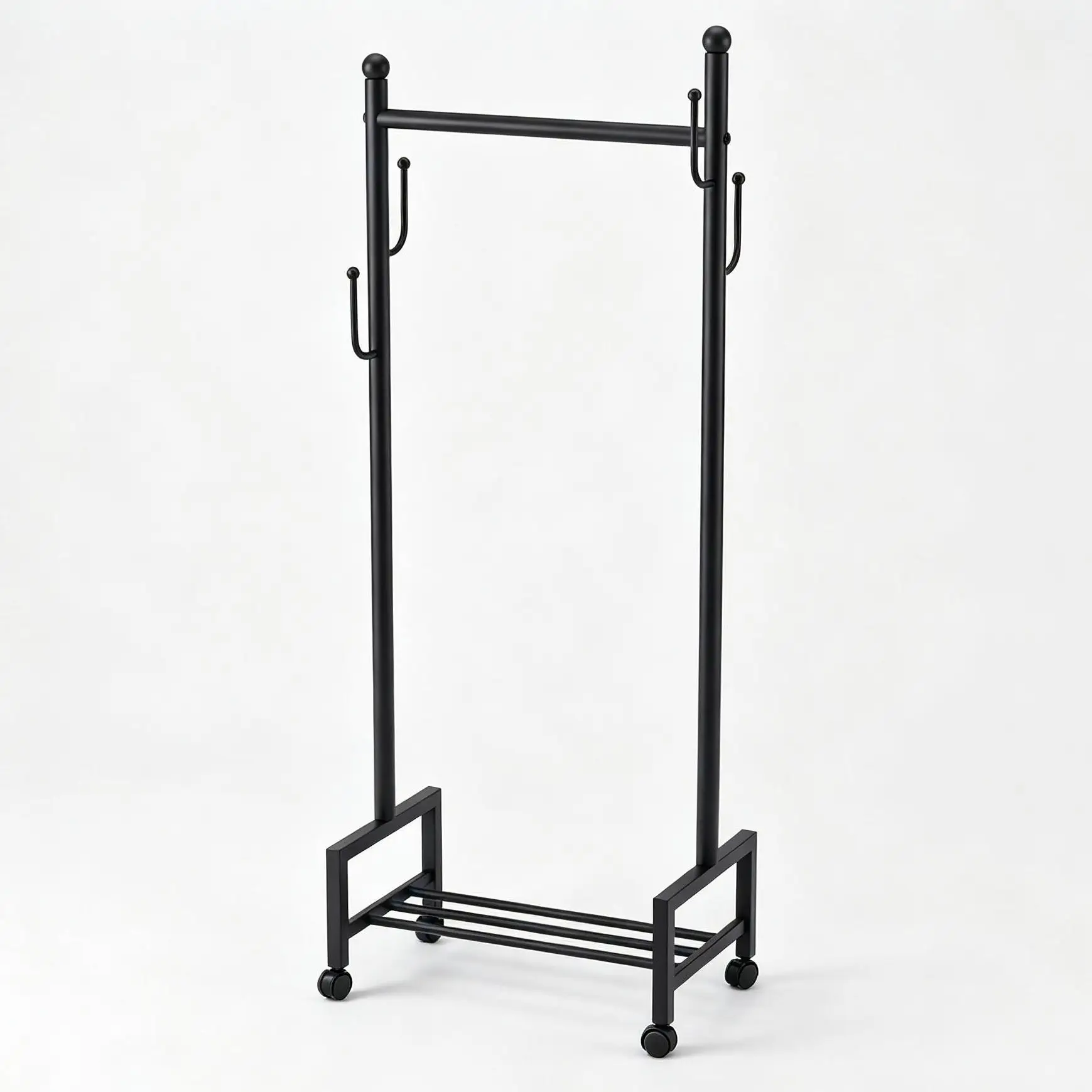 車輪付き自立型衣類ラック モバイルローリング衣類ラック ポー - Coat Rack Standing のレビューと価格