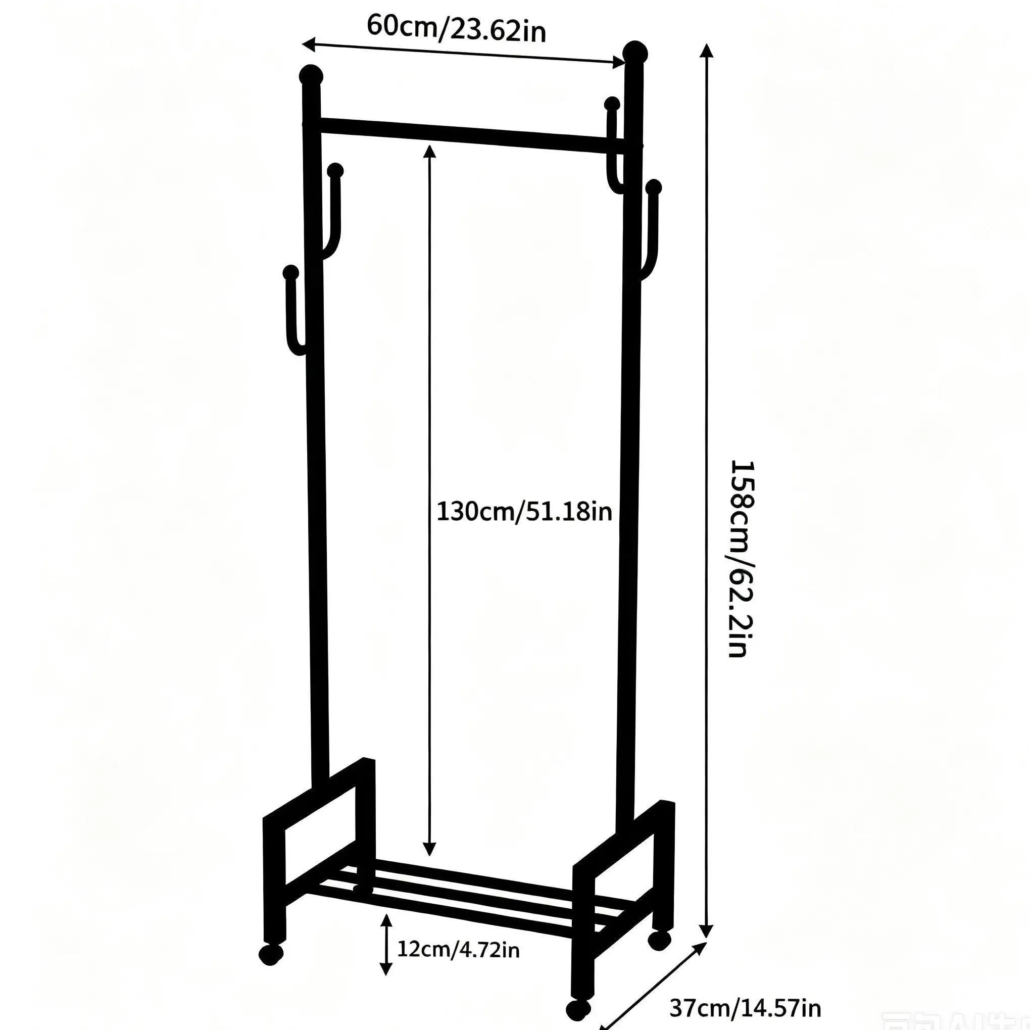 車輪付き自立型衣類ラック モバイルローリング衣類ラック ポー - Coat Rack Standing のレビューと価格