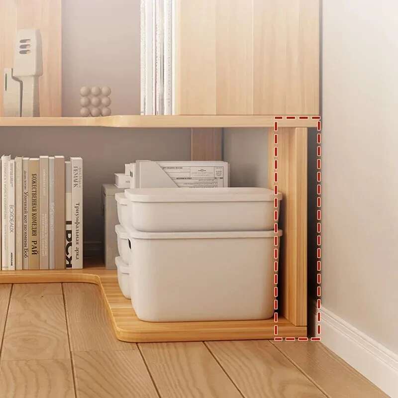 現代の多層本棚研究用無垢材コーナー収納本棚ライト高級シンプル - Bookshelf 5 Tier のレビューと価格