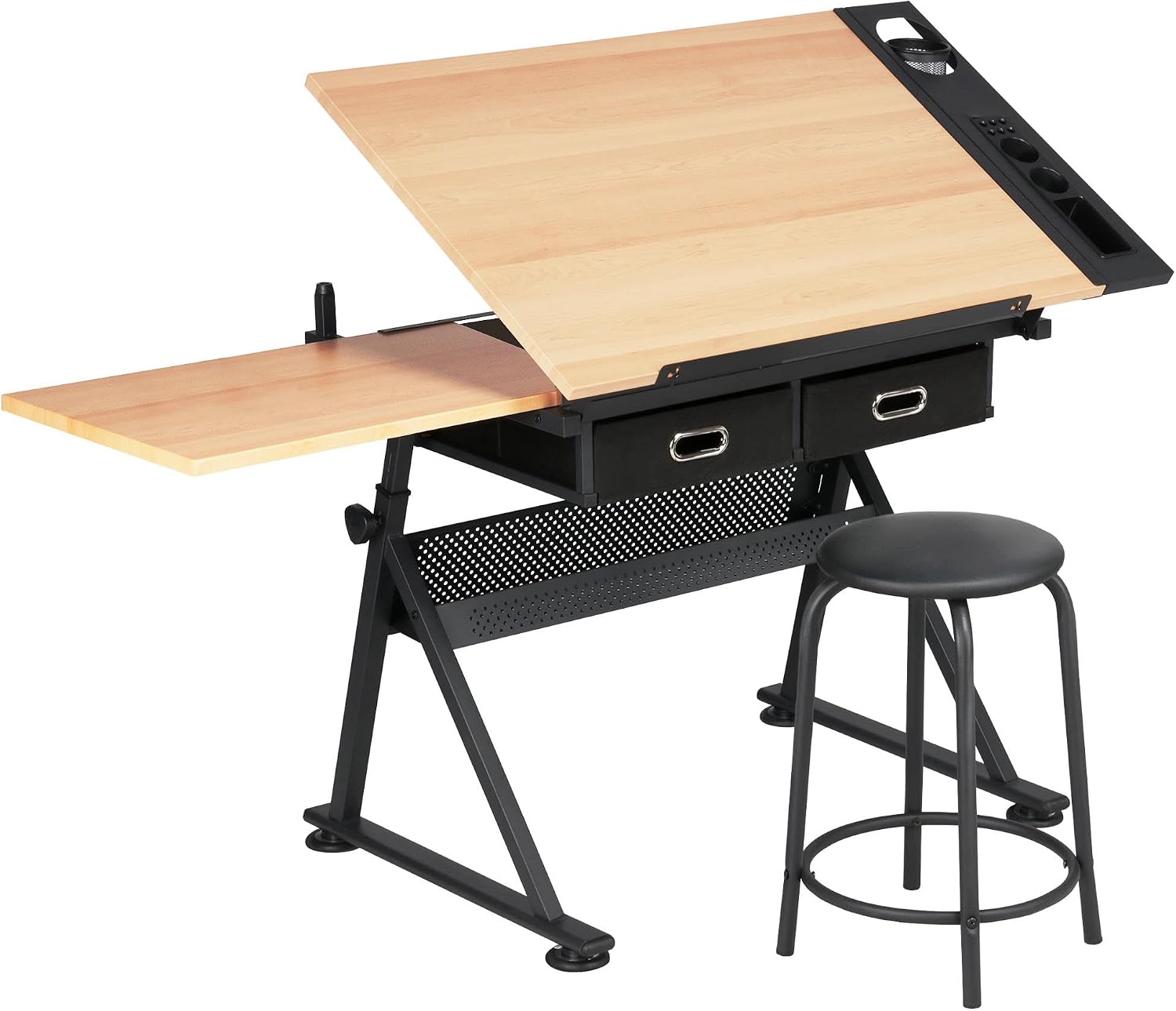 調整可能な製図台アートデスク（お揃いのスツール付き）、傾斜式 - Office Furniture Desk のレビューと価格