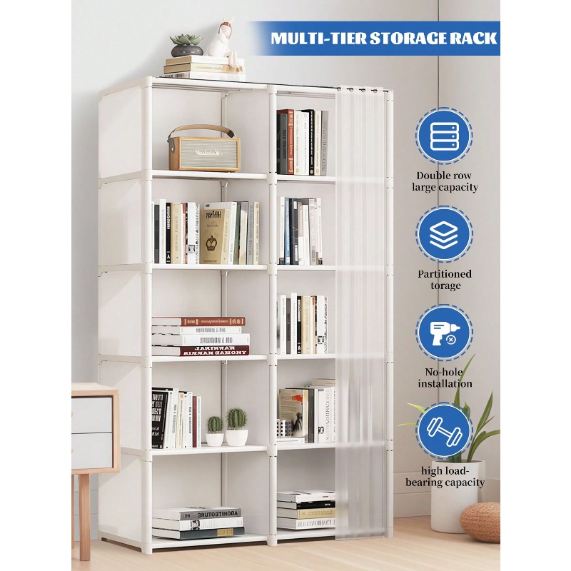 本棚 1個 多層式 簡単組み立て式 本収納ラック、家庭用シン - Office Furniture Rental のレビューと価格