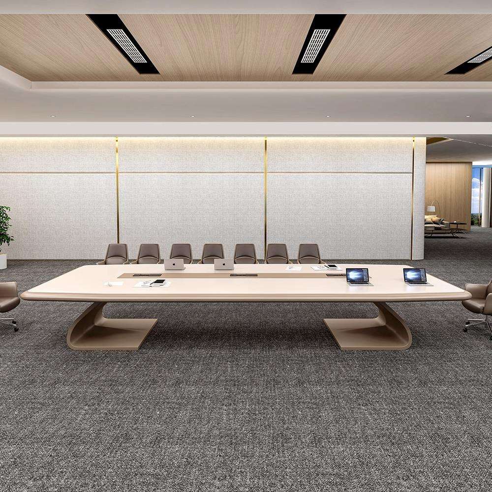 モダンスタイルの大型楕円形会議テーブル、木製パネル素材を使用 - Office Furniture Manufacturers のレビューと価格
