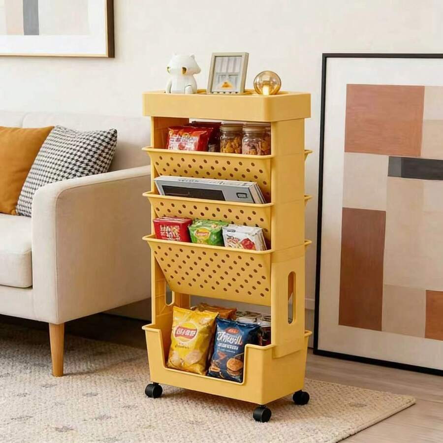 5段式ローリング収納カート（穴あき棚付き）-本、ファイル、雑 - Bookshelf 5 Tier のレビューと価格