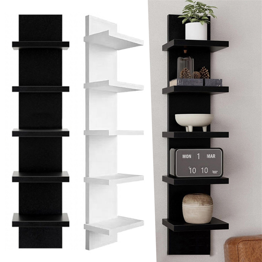 5段壁掛け本棚 PVCフローティング収納ラック スムースプレ - Bookshelf 5 Tier のレビューと価格