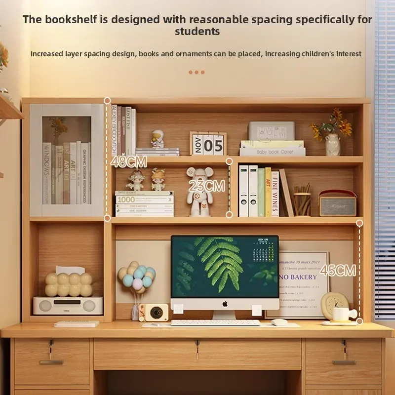 モダンなデスクトップコンピューターデスク、4つの引き出しと本 - Office Furniture Reborn のレビューと価格
