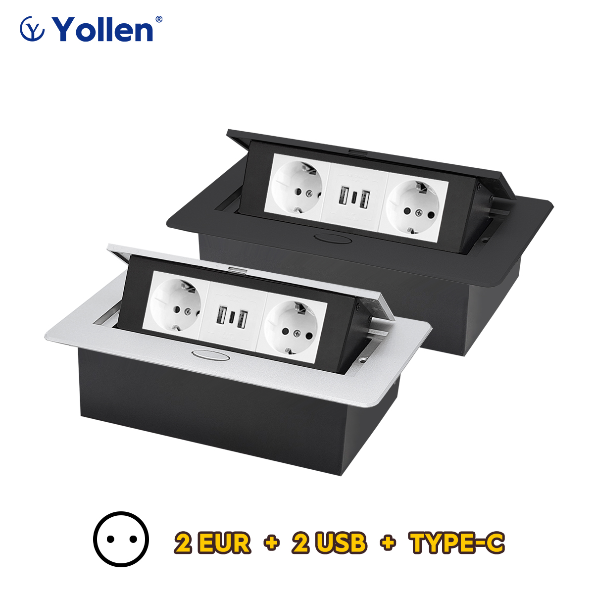 EU標準アルミニウムテーブルタイプ2/3出力USB-A/US - Office Furniture Manufacturers のレビューと価格