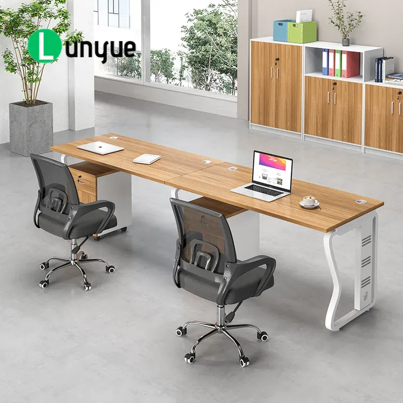 4人用オフィスデスク＆チェアセット バタフライフレーム スタ - Office Furniture Plan のレビューと価格
