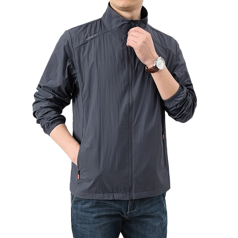 メンズ軽量スキンコート夏用スタンドカラーカジュアルな滑らかな - Coat Rack Standing のレビューと価格