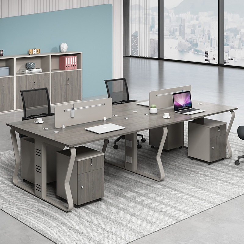 スタッフオフィスデスクと椅子の組み合わせシンプルモダン4人用 - Office Furniture Manufacturers のレビューと価格