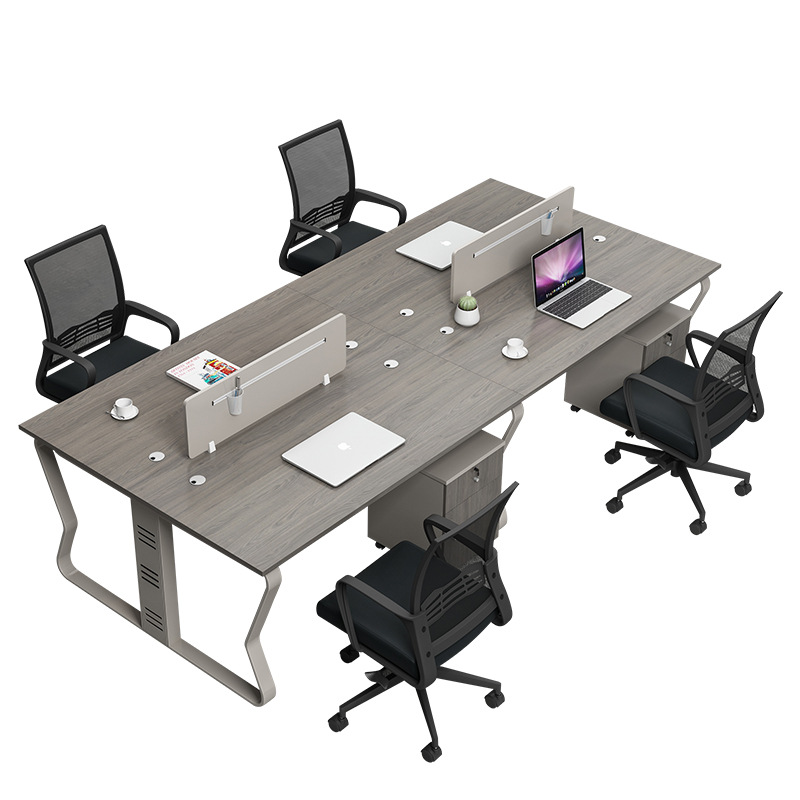 スタッフオフィスデスクと椅子の組み合わせシンプルモダン4人用 - Office Furniture Manufacturers のレビューと価格