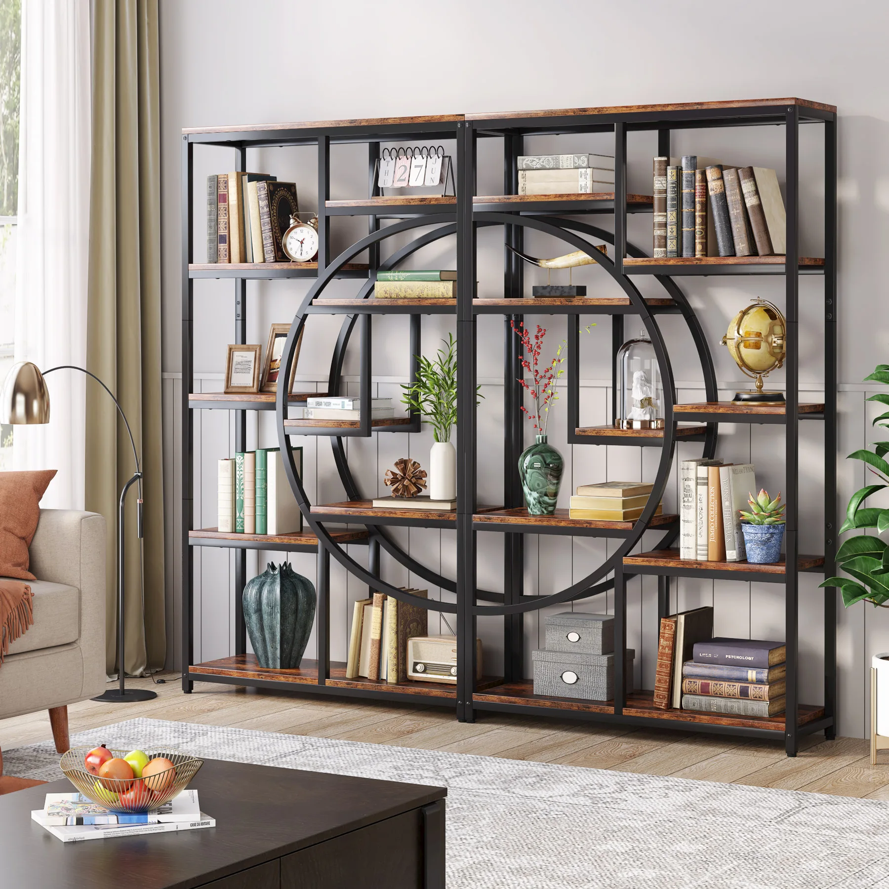 引き出し付き産業用本棚,ディスプレイ棚,収納オーガナイザー, - Bookshelf 5 Tier のレビューと価格